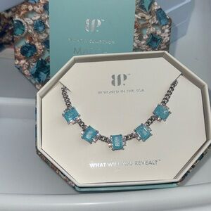 BOMB PARTY March 2024 “Class & Style” Aquamarine Ice Crystal Necklace RBP7270